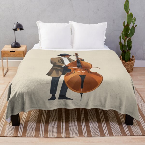Item preview, Sophisticated Jazz Double Bass Player Illustration designed and sold by SyberGen.