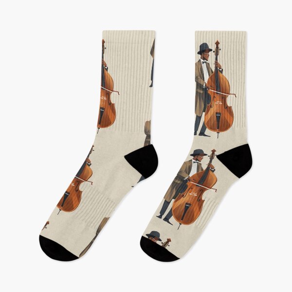 Item preview, Sophisticated Jazz Double Bass Player Illustration designed and sold by SyberGen.