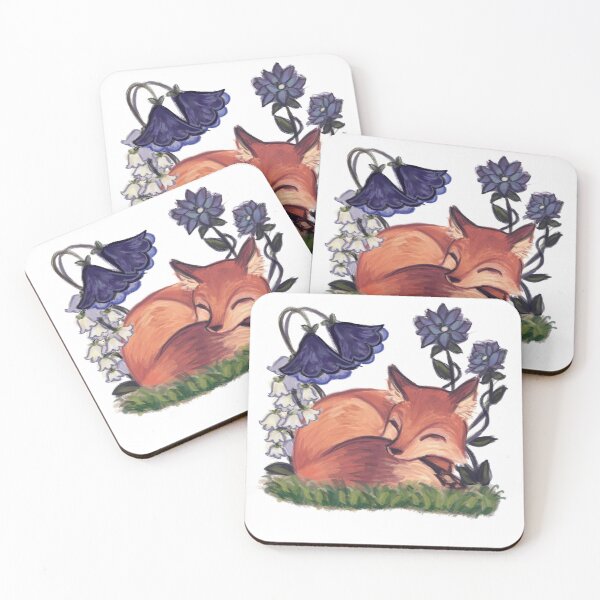 Item preview, Fox Among Flowers Sticker designed and sold by marphiecloud5.