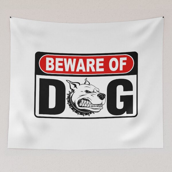 Item preview, Beware of Dog; Pitbull; designed and sold by StickerApe.