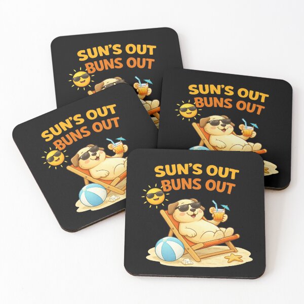 Item preview, Sun’s Out Buns Out Cute Dog Pun designed and sold by Papier Atelier Art.
