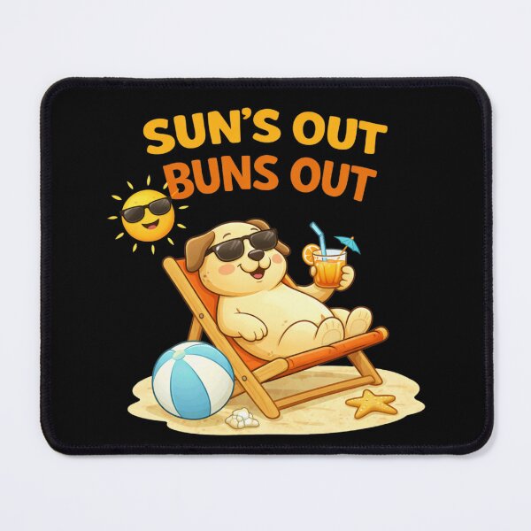 Item preview, Sun’s Out Buns Out Cute Dog Pun designed and sold by Papier Atelier Art.
