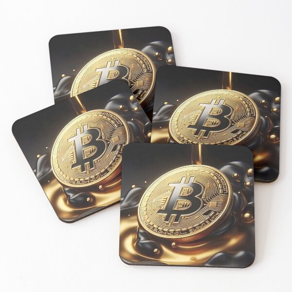 Item preview, Golden Bitcoin - 3D Cryptocurrency Art designed and sold by Samthecreator01.