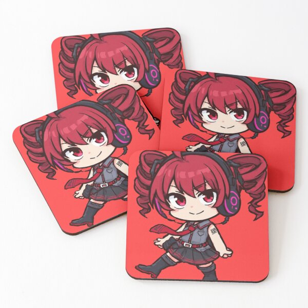 Item preview, Cute Chibi Kasane Teto - Kawaii Red Idol Art designed and sold by Jimakmo.