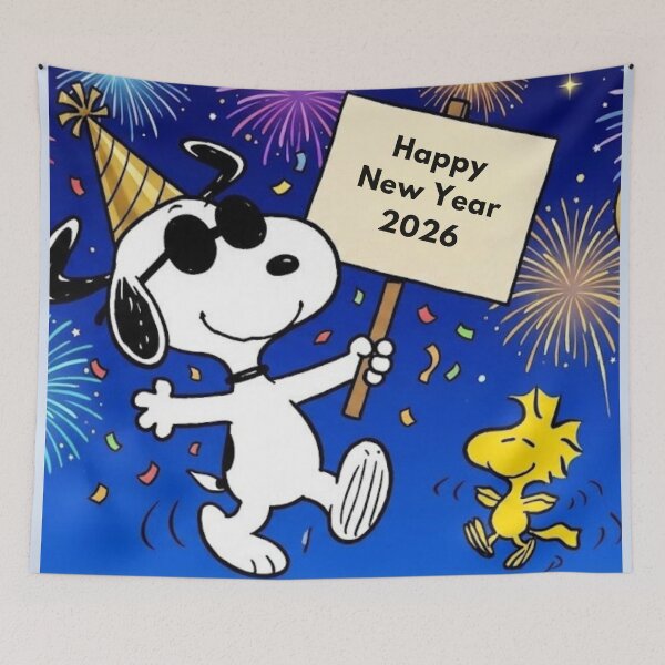 Item preview, Happy New Year 2026 Snoopy Celebration designed and sold by Innova_Creations.