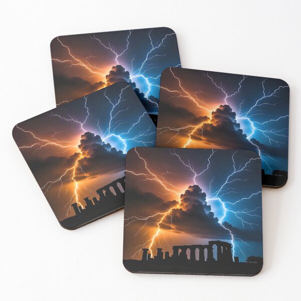 Item preview, Artistic view of a thunderstorms with lighting.  designed and sold by Nomad-Maynard.