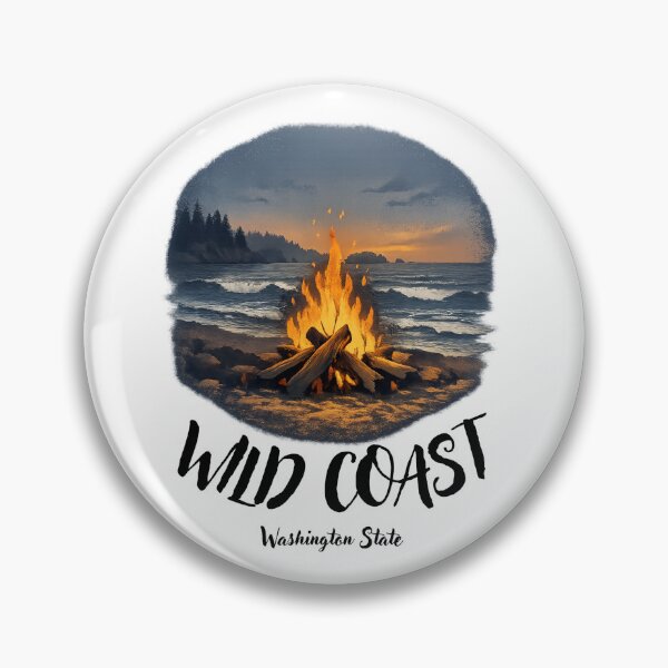 Item preview, Wild Coast Washington State Beach Campfire designed and sold by SaltwindApparel.