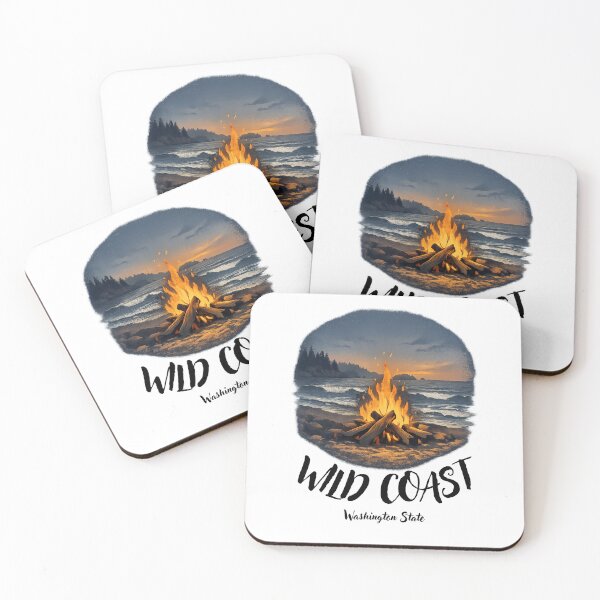 Item preview, Wild Coast Washington State Beach Campfire designed and sold by SaltwindApparel.
