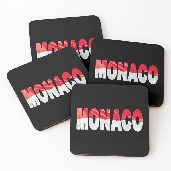 Item preview, MONACO - Flag Flying in Wind cut to Letters Souvenir Sticker Shirt designed and sold by Adam Gormley.