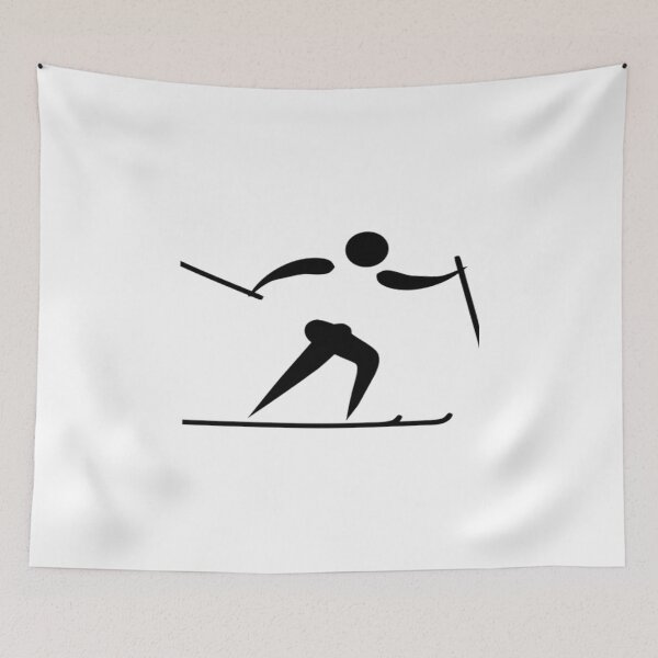 Item preview, ZPS Winter Sports Cross Country Skiier Silhouette designed and sold by ZaryaParx.