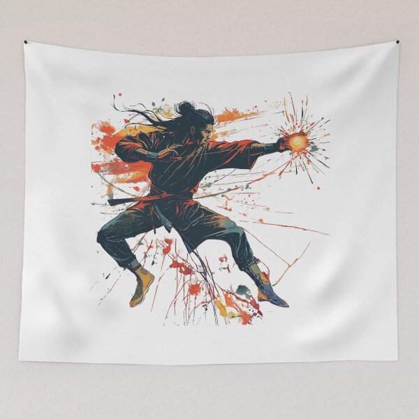 Item preview, Karate Ink Art with Color Splash – Japanese Martial Arts Warrior Design designed and sold by Chippychips1.