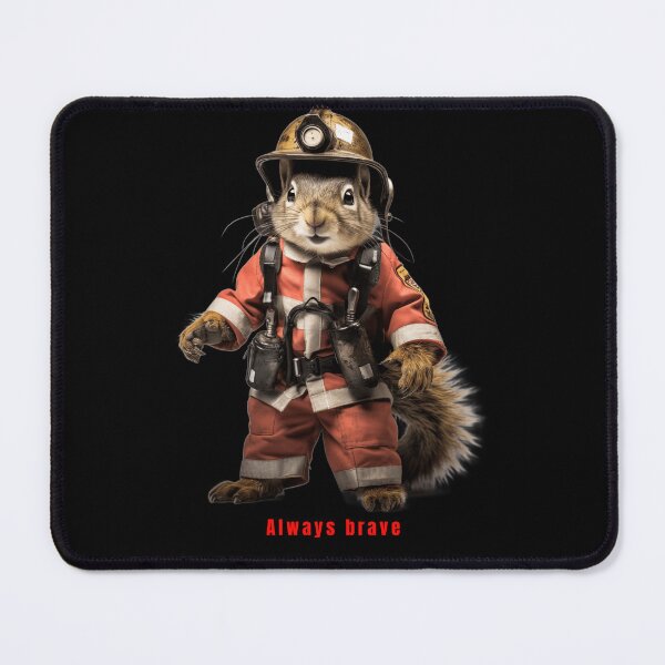 Item preview, Squirrel Firefighter Always brave designed and sold by pawmad.