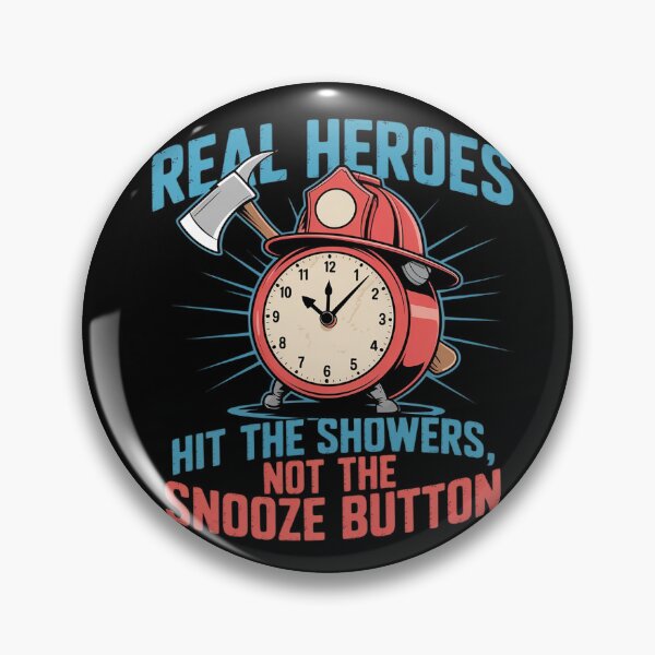 Item preview, Real Heroes Hit Showers Firefighter Clock Graphic designed and sold by skanderio.
