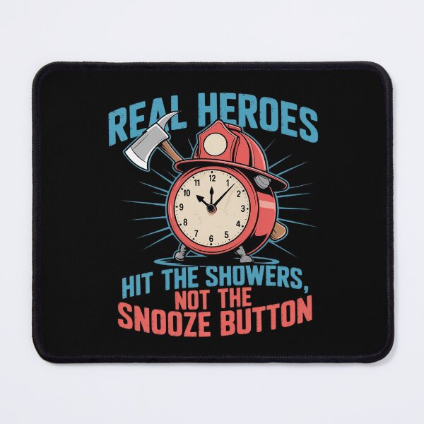 Item preview, Real Heroes Hit Showers Firefighter Clock Graphic designed and sold by skanderio.