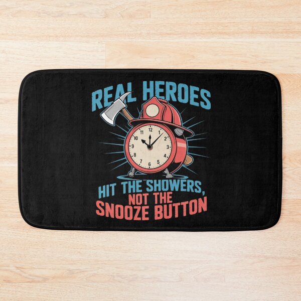 Item preview, Real Heroes Hit Showers Firefighter Clock Graphic designed and sold by skanderio.