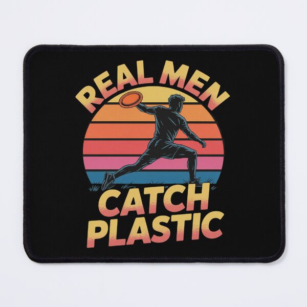 Item preview, Real Men Catch Plastic Flying Disc Ultimate Frisbee designed and sold by skanderio.
