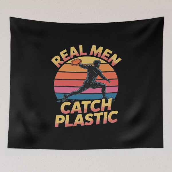 Item preview, Real Men Catch Plastic Flying Disc Ultimate Frisbee designed and sold by skanderio.
