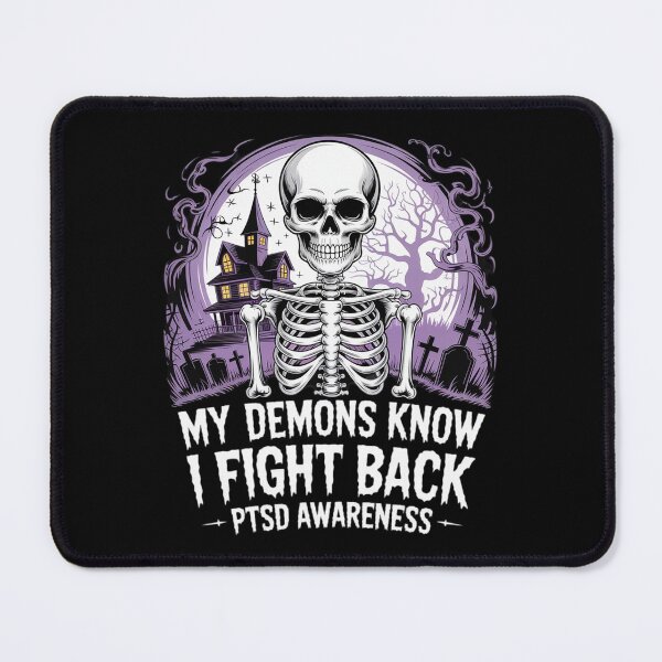Item preview, Reaper PTSD My Demons Know I Fight Mental Health Awareness designed and sold by skanderio.