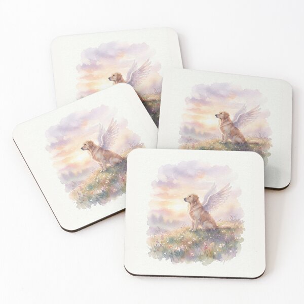 Item preview, Golden Retriever Angel - Rainbow Bridge Memorial Art designed and sold by PrismCustomArt.
