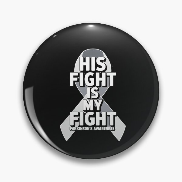 Item preview, Parkinson's Disease Awareness Gray Ribbon His Fight Gift designed and sold by Rackaam.