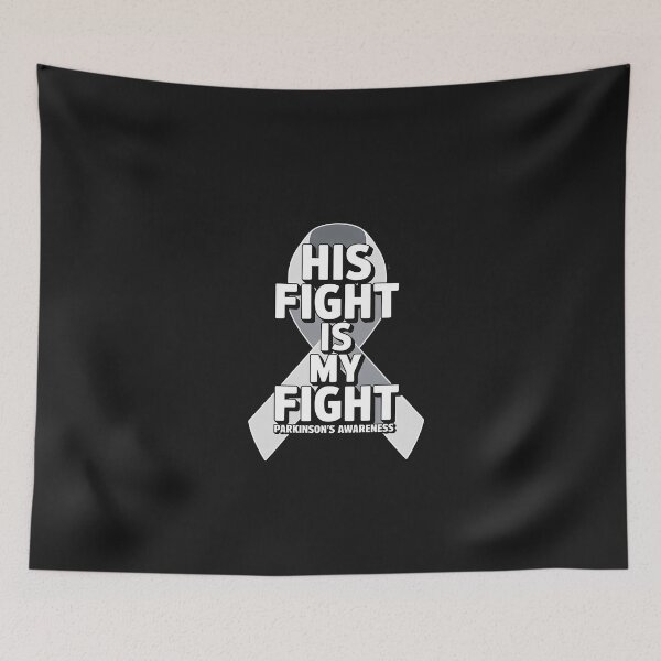 Item preview, Parkinson's Disease Awareness Gray Ribbon His Fight Gift designed and sold by Rackaam.