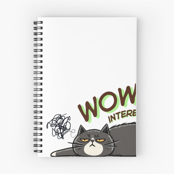 Item preview, Wow Interesting – Lazy Grumpy Cat Lying Flat Funny Design designed and sold by shuttersnook.