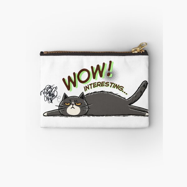 Item preview, Wow Interesting – Lazy Grumpy Cat Lying Flat Funny Design designed and sold by shuttersnook.