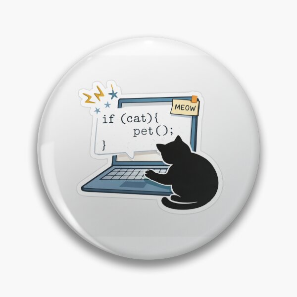 Item preview, If Cat Pet Code Joke designed and sold by Pixel & Punchlines.