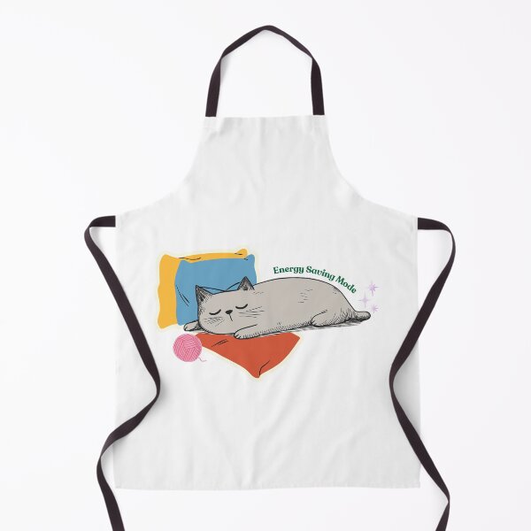 Item preview, Energy Saving Mode – Lazy Sleeping Cat Funny Minimal Design designed and sold by shuttersnook.