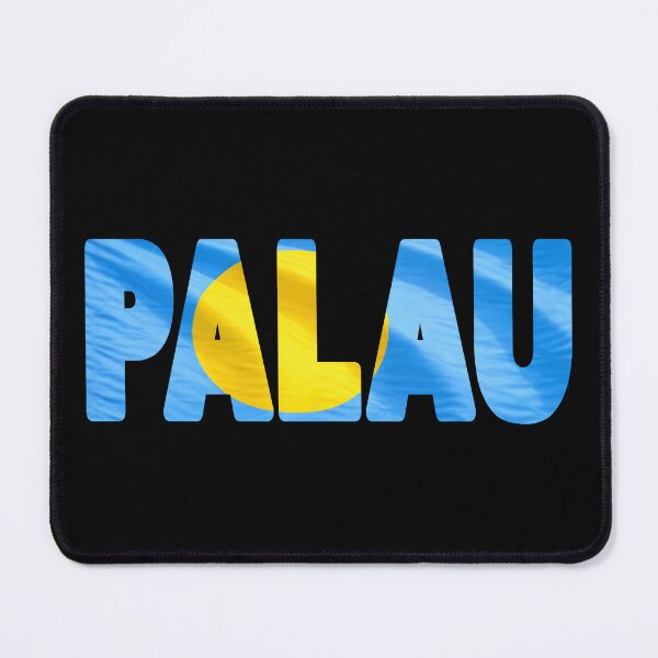 Item preview, PALAU - Flag Flying in Wind cut to Letters Souvenir Sticker Shirt designed and sold by Adam Gormley.