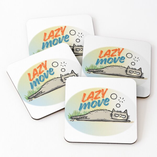 Item preview, Lazy Move – Unmotivated Cat Lying Flat Funny Design designed and sold by shuttersnook.