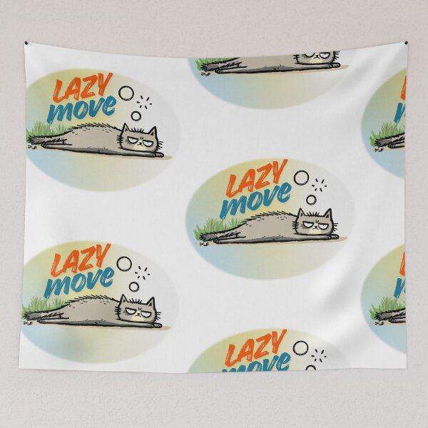 Item preview, Lazy Move – Unmotivated Cat Lying Flat Funny Design designed and sold by shuttersnook.