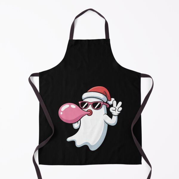 Item preview, Pink Ghost Santa Hat Blowing Bubble Gum Funny Spooky designed and sold by Rackaam.