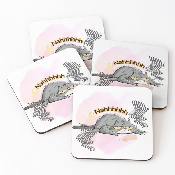 Item preview, Nahhhh – Extremely Lazy Cat Lying Flat Funny Meme Design designed and sold by shuttersnook.