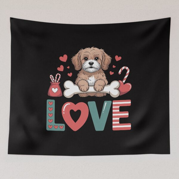 Item preview, LOVE Cavapoo Dog Happy Valentines Day designed and sold by teltvitossuilea.
