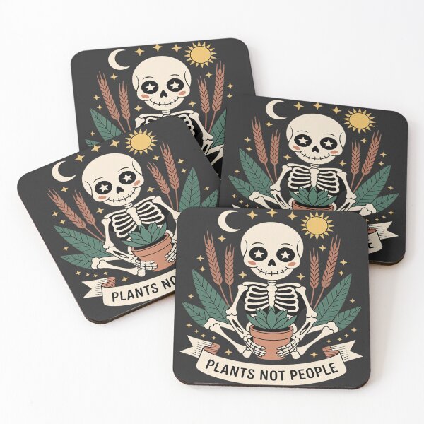 Item preview, Plants Not People Plant Lover Skeleton Gardening Aesthetic designed and sold by Rackaam.