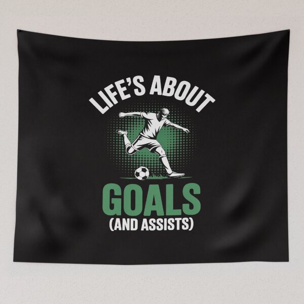 Item preview, Life´s About Goals Soccer Player Boys Kids Youth designed and sold by chaeningplan.