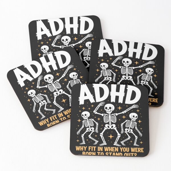 Item preview, Playful Skeletons with ADHD Theme and Motivational designed and sold by Rackaam.