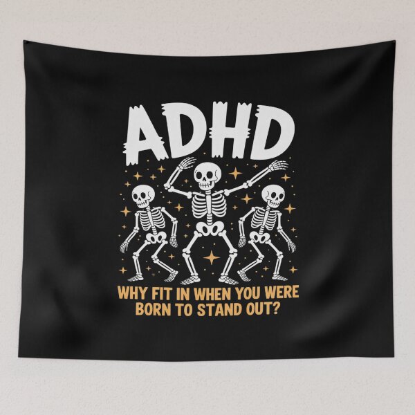 Item preview, Playful Skeletons with ADHD Theme and Motivational designed and sold by Rackaam.
