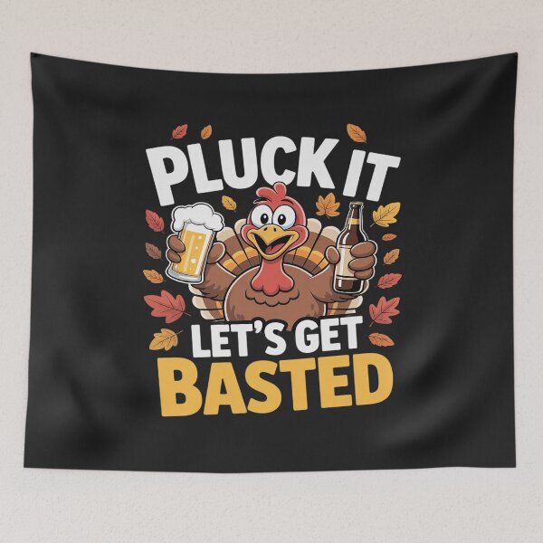 Item preview, Pluck It Let’s Get Basted Funny Turkey Thanksgiving Beer designed and sold by Rackaam.