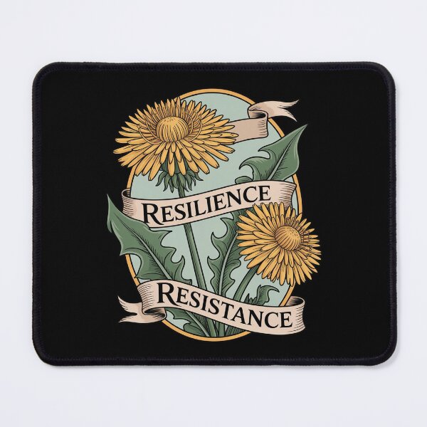 Item preview, Resilience Resistance Retro Dandelion Art Nouveau Anti Trump designed and sold by skanderio.