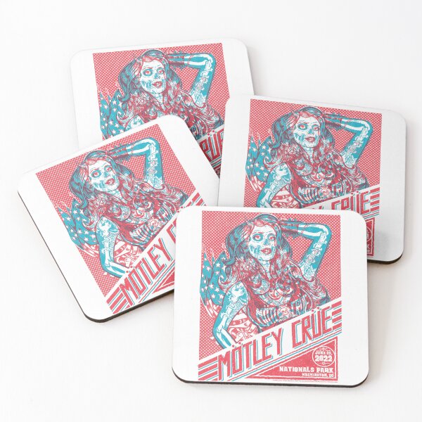 Item preview, Motley Crue Blue Red Chaos Abstract Rock Art designed and sold by eliasfloresy.
