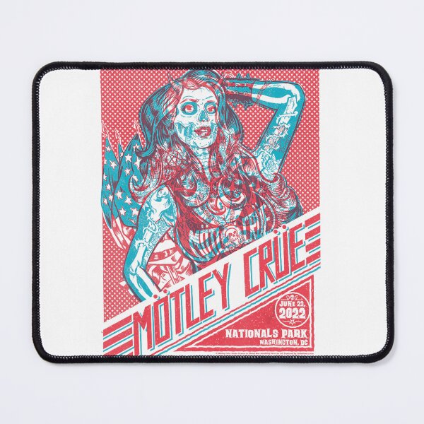 Item preview, Motley Crue Blue Red Chaos Abstract Rock Art designed and sold by eliasfloresy.