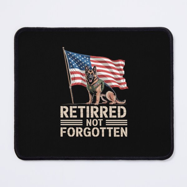 Item preview, Retired Not Forgotten Hero K9 Dog American Flag designed and sold by imsamaharem.