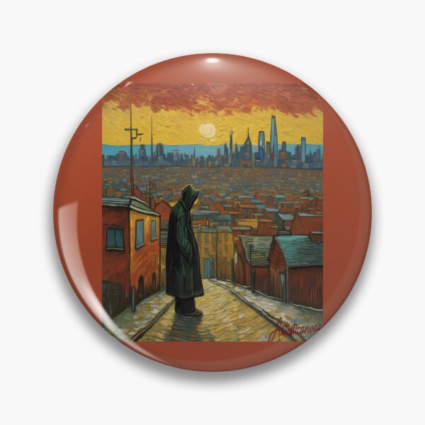 Item preview, "Solitary Figure: City Reflections" designed and sold by Artisticanvas.