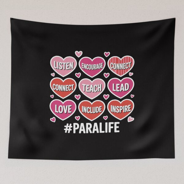 Item preview, Hearts Teach Love Inspire Para Life Valentines designed and sold by teltvitossuilea.