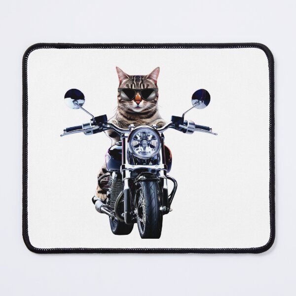 Item preview, Cool Cat on Motorbike – Funny Biker Cat Illustration Design designed and sold by Chippychips1.