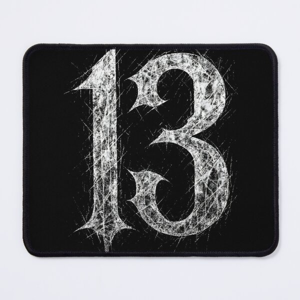 Item preview, Grunge Number 13 Design – Distressed Gothic Typography designed and sold by Mortisigil.