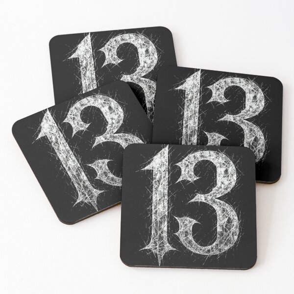 Item preview, Grunge Number 13 Design – Distressed Gothic Typography designed and sold by Mortisigil.