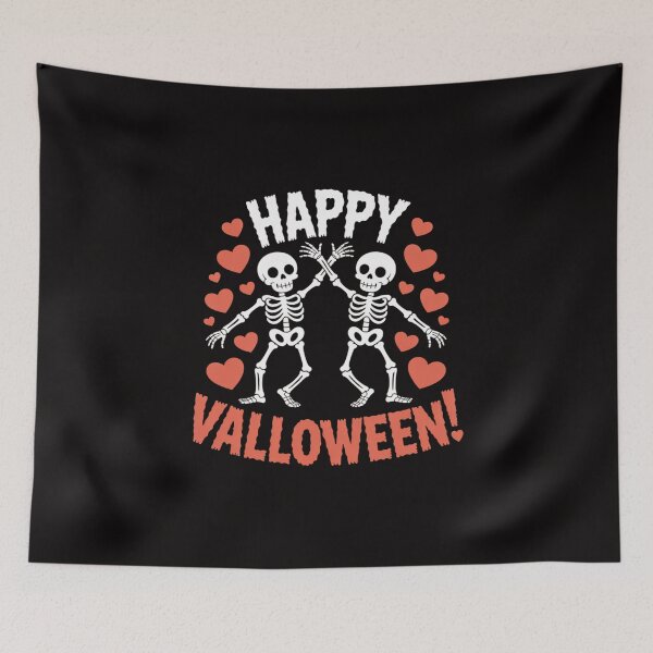 Item preview, Happy Valloween Dancing Skeleton Goth Valentines Day designed and sold by chaeningplan.